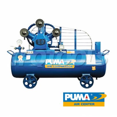 OL-75 ปั๊มลมไร้น้ำมันพูม่า OIL-LESS ความจุถัง 315 ลิตร 7.5 แรงม้า 3 ลูกสูบ แรงดัน 8 บาร์ ปริมาณลม 991 ลิตร/นาที (ไม่รวมมอเตอร์) พูม่า PUMA