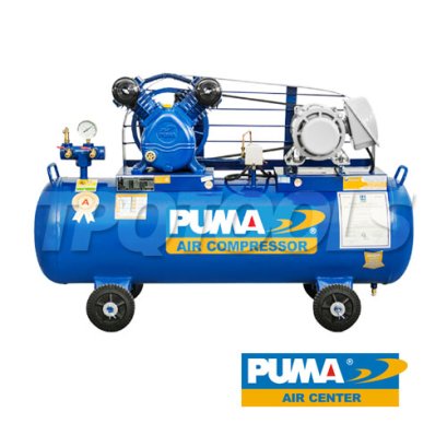 PP22-PPM220V ปั๊มลมพูม่าระบบสายพาน 2 แรงม้า 220V 2 ลูกสูบ ถังลมจุ 148 ลิตร ปริมาณลม 298 ลิตร/นาที พูม่า PUMA