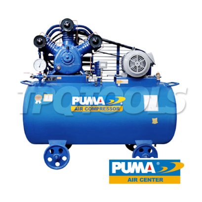 PP320-PPM380V ปั๊มลมพูม่าระบบสายพาน 20 แรงม้า 380V 3 ลูกสูบ ถังลมจุ 700 ลิตร ปริมาณลม 3000 ลิตร/นาที พูม่า PUMA