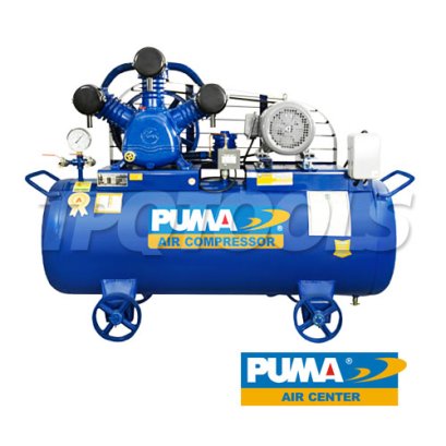 PP35A-PPM380V ปั๊มลมพูม่าระบบสายพาน 5 แรงม้า 380V 3 ลูกสูบ ถังลมจุ 165 ลิตร ปริมาณลม 890 ลิตร/นาที พูม่า PUMA