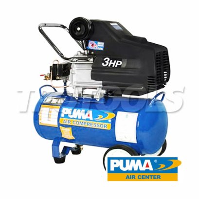 XM-2525 ปั๊มลมโรตารี่พูม่า (ปั๊มลมระบบขับตรง) ขนาด 3 HP ความจุถังลม 25 ลิตร แรงดันลม 8 บาร์ มอเตอร์ 2850 RPM มอเตอร์ในตัว พูม่า PUMA