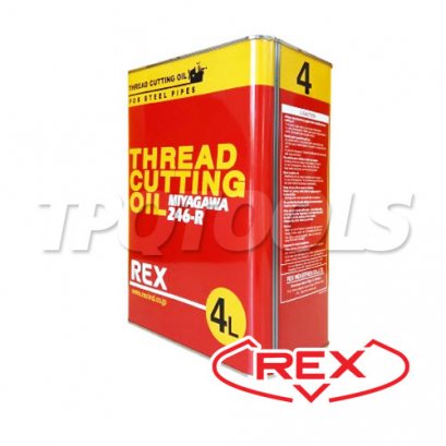 181613 (246-R) น้ำมันต๊าปเกลียว 4 ลิตร (สีแดง) REX THREAD CUTTING OIL สำหรับท่อมาตรฐาน