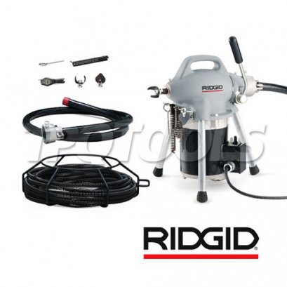 K-50-4 (76475) เครื่องล้างท่อ 3/4&quot;-4&quot;(19-100 มม.) พร้อมชุดสายเคเบิ้ล A-30 RIDGID
