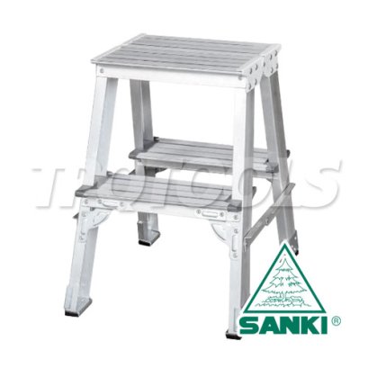 LD-SHD02 (2 ขั้น) บันไดอลูมิเนียมรุ่นงานหนัก SUPER HEAVY DUTY ขึ้นลง 2 ทาง รับน้ำหนักสูงสุด 300 กก. SANKI