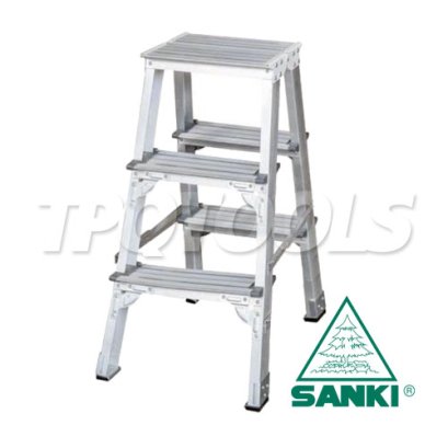 LD-SHD03 (3 ขั้น) บันไดอลูมิเนียมรุ่นงานหนัก SUPER HEAVY DUTY ขึ้นลง 2 ทาง รับน้ำหนักสูงสุด 300 กก. SANKI