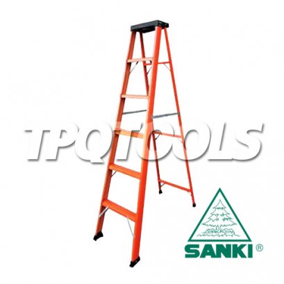 LD-TPP07 (7 ฟุต) บันไดเคลือบสีแบบมีถาด SANKI