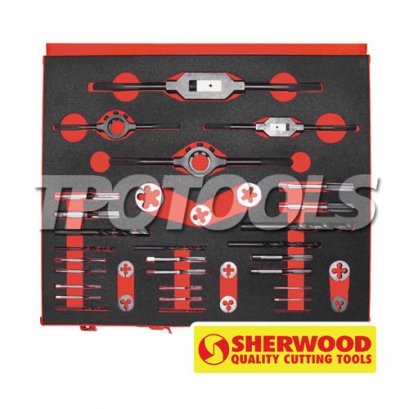 SHR-086-9990K ชุดดอกต๊าป-ดายต๊าป M2-M16 เกรดไฮสปีด HSS (37 ตัวชุด)