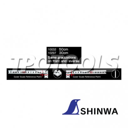 10297 ฉากสแตนเลสแบบชุบขาว 30 x 15 ซม. SHINWA Hard Chrome Finish Carpenter&#039;s Square