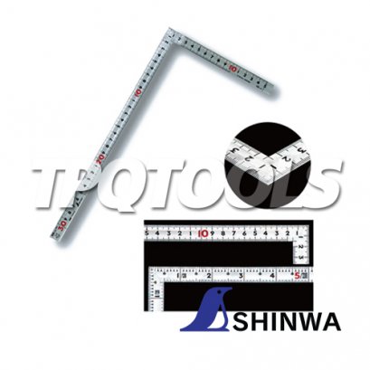 10647 ฉากสแตนเลสแบบชุบขาว 30 x 15 ซม. SHINWA Hard Chrome Finish Carpenter&#039;s Square
