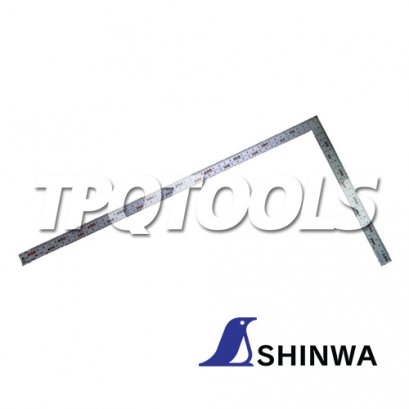 11481 ฉากสแตนเลสแบบชุบขาว 50 x 25 ซม. SHINWA Hard Chrome Finish Carpenter&#039;s Square