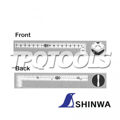 12017 ฉากแสตนเลสแบบชุบขาว 15 x 30 ซม. SHINWA Stainless Steel Square