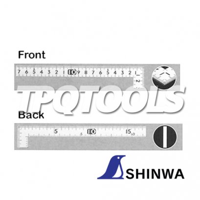 12114 ฉากแสตนเลสแบบชุบขาว 15 x 30 ซม. SHINWA Stainless Steel Square