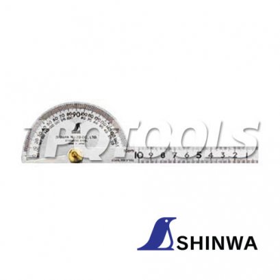 H-1541 (62901) โปรแทรกเตอร์ 198x14x1.2 มม. SHINWA HC Protractor No.182
