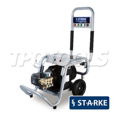 SK1512C/4.0 เครื่องฉีดน้ำแรงดันอุตสาหกรรม 175 บาร์ มอเตอร์ 4 แรง 1450 รอบ/นาที ไฟ 220V สายอัดฉีดแรงดันยาว 15 เมตร แบบรถเข็นล้อหลัง 2ล้อ STARKE