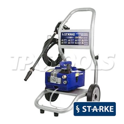 SK-610 + รถเข็น เครื่องฉีดน้ำแรงดันสูง 130 บาร์ 2.2 กิโลวัตต์ / 3 แรงม้า INDUCTION 230V / 50 เฮิรตช์ พร้อมรถเข็น STARKE
