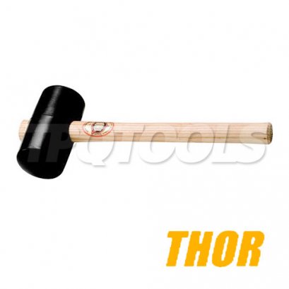 61-957 ค้อนยางด้ามไม้ 1075 กรัม THOR Black Rubber Mallets