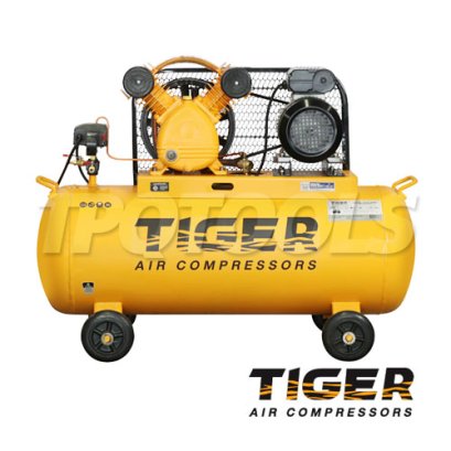 TGA21-100M ปั๊มลมสายพาน ถังลม 100 ลิตร 1 HP มอเตอร์ 2 HP 220V ไทเกอร์ TIGER