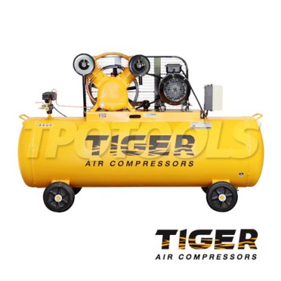 TGA25-340M ปั๊มลมสายพาน ถังลม 340 ลิตร 5 HP มอเตอร์ 5.5 HP 380V ไทเกอร์ TIGER