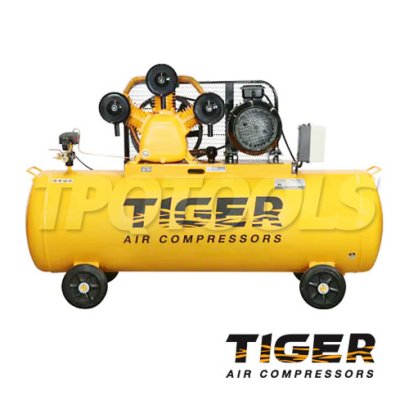 TGA375-340M ปั๊มลมสายพาน ถังลม 340 ลิตร 7.5 HP มอเตอร์ 7.5 HP 380V ไทเกอร์ TIGER