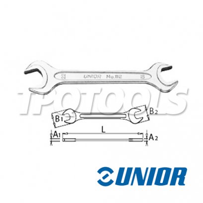 ประแจปากตายขอบหนาชุบขาว รุ่น 112/2