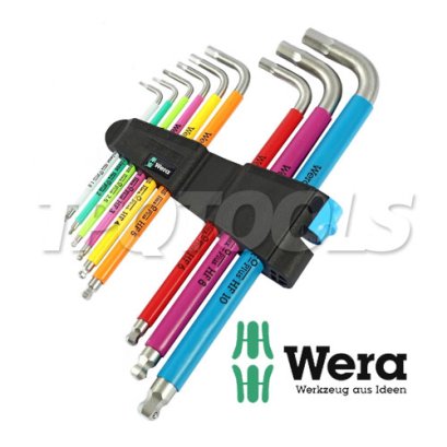 05022699001 WERA ชุดประแจหกเหลื่ยม 3950/9 Hex-Plus Multicolour HF Stainless 1 ลูกปืน (เวร่า)