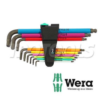 05073593001 WERA ชุดประแจหกเหลี่ยมหลากสี 950/9 Hex-Plus (เวร่า)