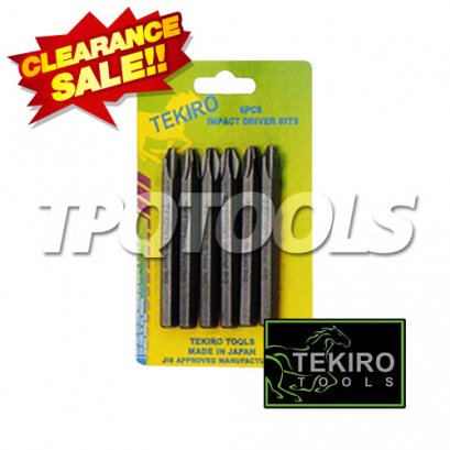 ดอกไขควงตอกชุด 6 ตัว TKBHID03S3