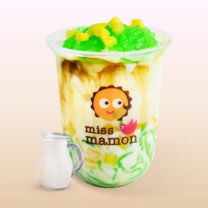 ลอดช่องสิงคโปร์น้ำตาลโตนด สูตรนมสด