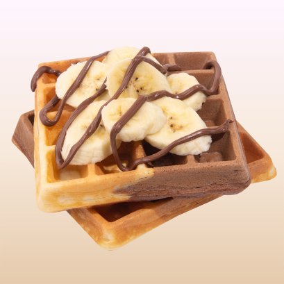 วาฟเฟิลเนยสดทูโทน วานิลลา &amp; ช็อกโกแลต B5