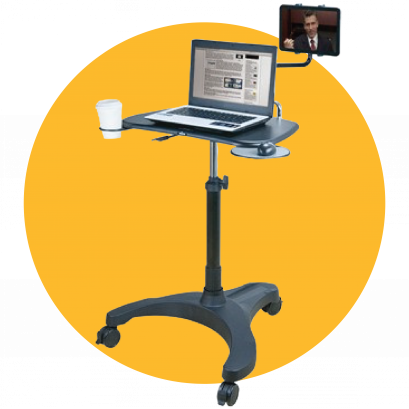 โต๊ะวางโน้ตบุ๊ค/ยึดจับแท็บเล็ตมีล้อเลื่อน LPD502P