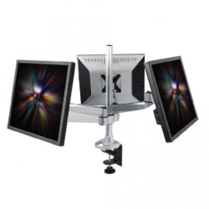 แขนจับ 3 จอ แขน Swivel แบบยึดโต๊ะ (รองรับจอสูงสุด 24&quot;)