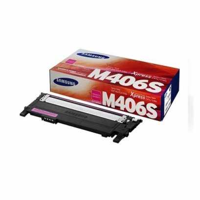 Samsung CLT-M406S Magenta ตลับหมึกโทนเนอร์ (สีม่วงแดง) ของแท้ รับประกันศูนย์ (SU254A)