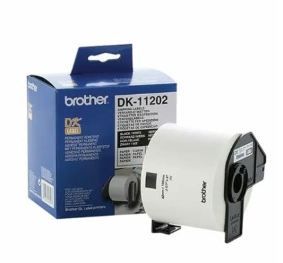 BTH-DK-11202Label Tape, 62 x 100 mm, Black-Whiteฉลากกระดาษขนาด 62 มม x 100 มม