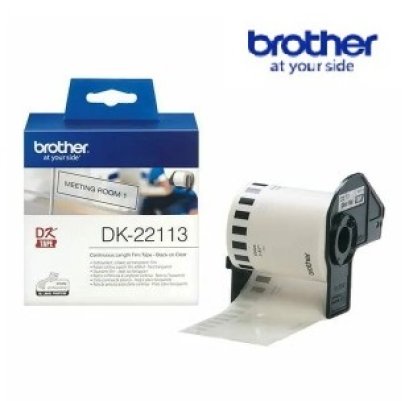 BTH-DK-22113Con Tape, 62 x 15.24 m, Black-Clearเทปฟิล์มต่อเนื่องขนาด 62 มม x 15.24 เมตร พื้นสีใส อักษร สีดำ 