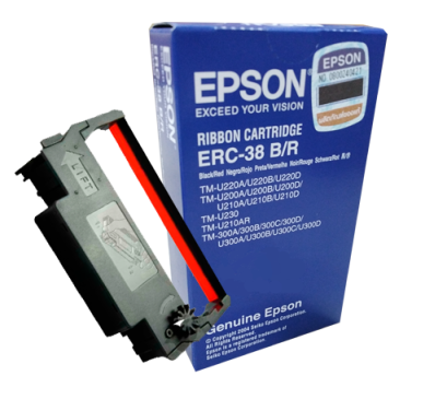 Epson S015376 ผ้าหมึก ERC-38BR Black/Red (สีดำ/แดง) ของแท้ ประกันศูนย์