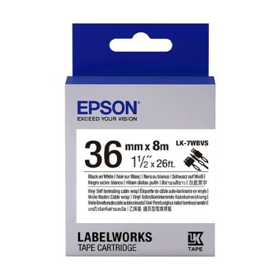 Epson LK-7WBVS Vinyl Self-lami Cable Wrap (C53S657516) เทปพิมพ์อักษร ฉลาก 36 mm. ของแท้ รับประกันศูนย์