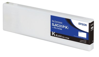 ตลับหมึกเครื่องพิมพ์ฉลากบาร์โค้ด Epson SJIC31P(K) Ink Cartridge Black สีดำ (C33S020643) ของแท้ ประกันศูนย์