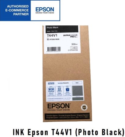 Epson T44V100 (สีดำ) PHOTO BLACK IC 350ML ของแท้ ประกันศูนย์