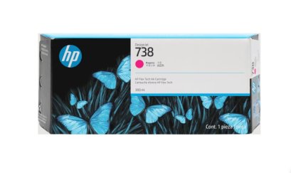 HP 738 300-ml Magenta DesignJet Ink Cartridge (676M7A) ตลับหมึกอิงค์เจ็ท (สีม่วงแดง) ของแท้ รับประกันศูนย์