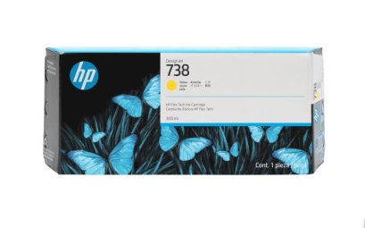 HP 738 300-ml Yellow DesignJet Ink Cartridge (676M8A) ตลับหมึกอิงค์เจ็ท (สีเหลือง) ของแท้ รับประกันศูนย์