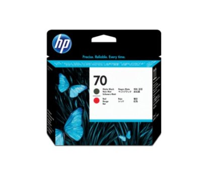 HP 70 C9409A Matte Black and Red Print Head ตลับหัวพิมพ์อิงค์เจ็ท (สีดำด้าน) และ (แดง) ของแท้ ประกันศูนย์