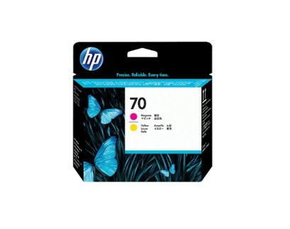 HP 70 Magenta (สีม่วงแดง) and Yellow (สีเหลือง) Printhead ตลับหมึกอิงค์เจ็ท ของแท้ ประกันศูนย์