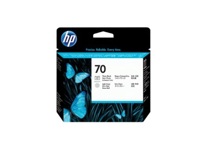 HP 70 Photo Black (สีดำ) and LT Gray (สีเทา) Printhead ตลับหมึกอิงค์เจ็ท ของแท้ ประกันศูนย์