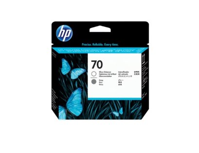 HP 70 Gloss Enhancer (สีเคลือบเงา) and Gray (สีเทา) Printhead ตลับหมึกอิงค์เจ็ท ของแท้ ประกันศูนย์