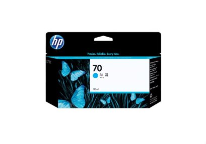HP 70 Cyan (สีฟ้า) 130 ml Ink Cartridge ตลับหมึกอิงค์เจ็ท ของแท้ ประกันศูนย์