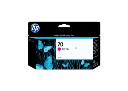 HP 70 Magenta (สีม่วงแดง) 130 ml Ink Cartridge ตลับหมึกอิงค์เจ็ท ของแท้ ประกันศูนย์