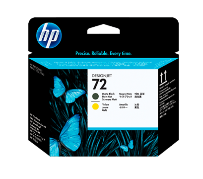 HP 72 Matte Black (สีดำด้าน) / Yellow (สีเหลือง) Printhead ตลับหมึกอิงค์เจ็ท ของแท้ ประกันศูนย์