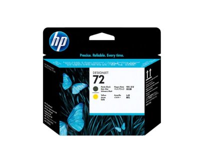 HP 72 C9384A Matte Black and Yellow Print head