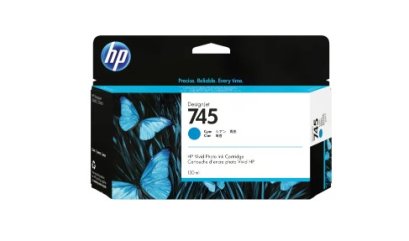 HP 745 130-ml Cyan Ink Cartridge **สินค้าเลิกผลิต EOL รุ่นทดแทนใช้ F9K03A**