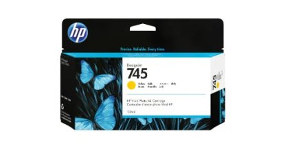 HP 745 130-ml Yellow Ink Cartridge** สินค้าเลิกผลิต EOL รุ่นทดแทนใช้ F9K02A **